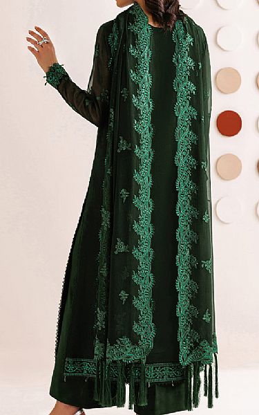 Farasha Timber Green Chiffon Suit | Pakistani Embroidered Chiffon Dresses USA- Image 2