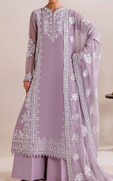 Farasha Lilac Chiffon Suit | Pakistani Embroidered Chiffon Dresses USA- Image 1