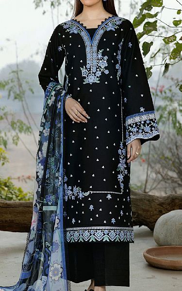 Farasha Black Lawn Suit | Pakistani Lawn Dress in USA- Image 1