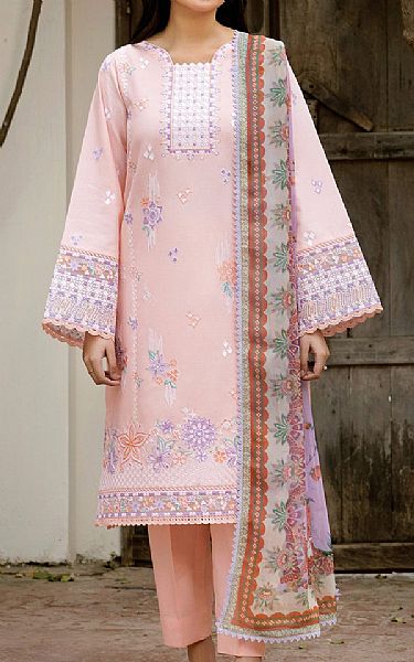 Farasha Pale Pink Lawn Suit | Pakistani Lawn Dress in USA- Image 1