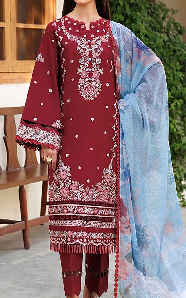 Farasha Vivid Auburn Lawn Suit | Pakistani Lawn Dress in USA- Image 1