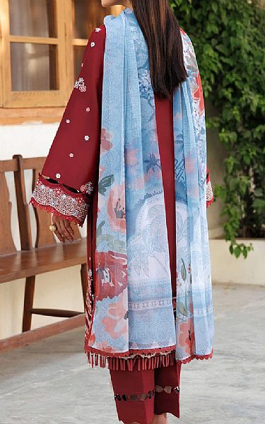 Farasha Vivid Auburn Lawn Suit | Pakistani Lawn Dress in USA- Image 2