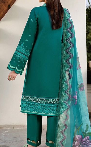Farasha Teal Lawn Suit | Pakistani Lawn Dress in USA- Image 2