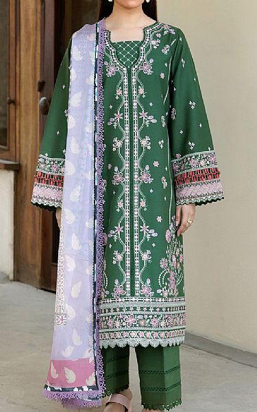 Farasha Green Lawn Suit | Pakistani Lawn Dress in USA- Image 1