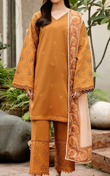 Farasha Bronze Lawn Suit | Pakistani Lawn Dress in USA- Image 1