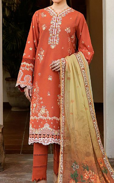 Farasha Coral Lawn Suit | Pakistani Lawn Dress in USA- Image 1