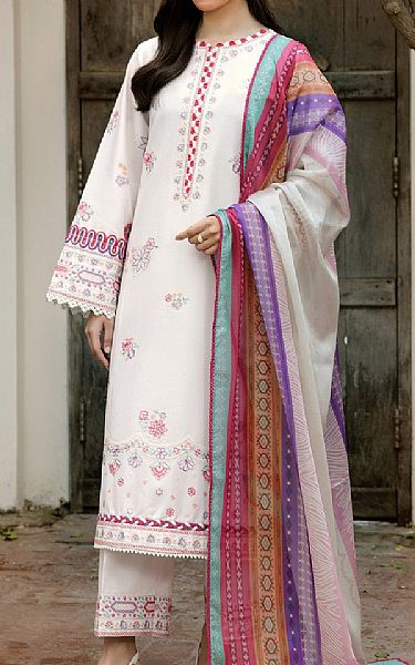 Farasha White Lawn Suit | Pakistani Lawn Dress in USA- Image 1