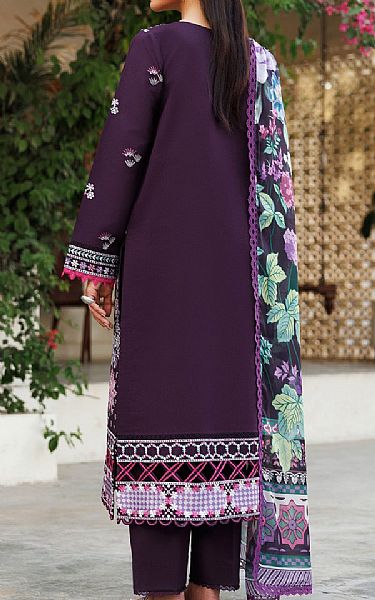 Farasha Wine Berry Lawn Suit | Pakistani Lawn Dress in USA- Image 2
