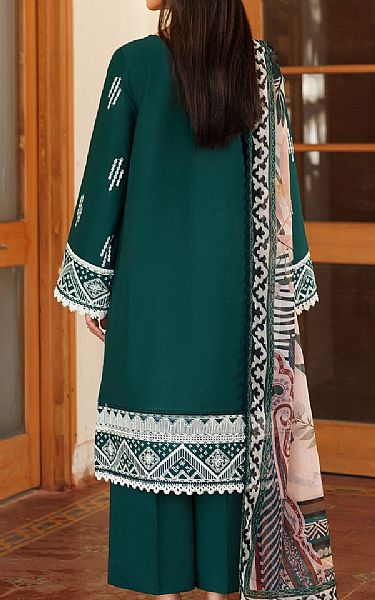 Farasha Bottle Green Lawn Suit | Pakistani Lawn Dress in USA- Image 2
