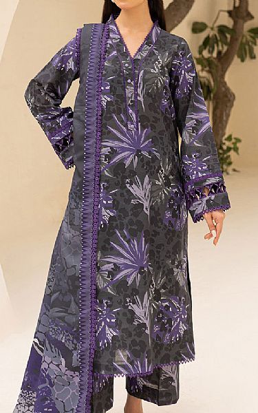 Farasha Charcoal Khaddar Suit | Pakistani Winter Dresses in USA- Image 1