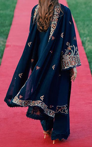 Florent Navy Blue Lawn Suit | Pakistani Lawn Dress in USA- Image 2