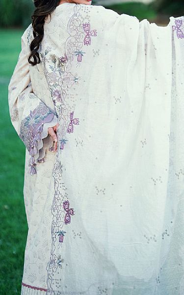 Florent Off-white Lawn Suit | Pakistani Lawn Dress in USA- Image 2