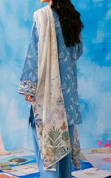 Florent Cornflower Blue Lawn Suit | Pakistani Lawn Dress in USA- Image 2