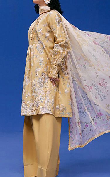 Florent Sand Gold Lawn Suit | Pakistani Lawn Dress in USA- Image 2