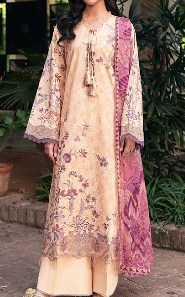 Florent Peach Lawn Suit | Pakistani Lawn Dress in USA- Image 1
