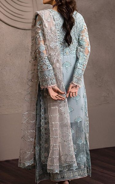 Flossie Grey Chateau Net Suit | Pakistani Embroidered Chiffon Dresses- Image 2