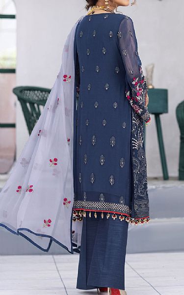 Flossie Yinmn Blue Chiffon Suit | Pakistani Dresses in USA- Image 2