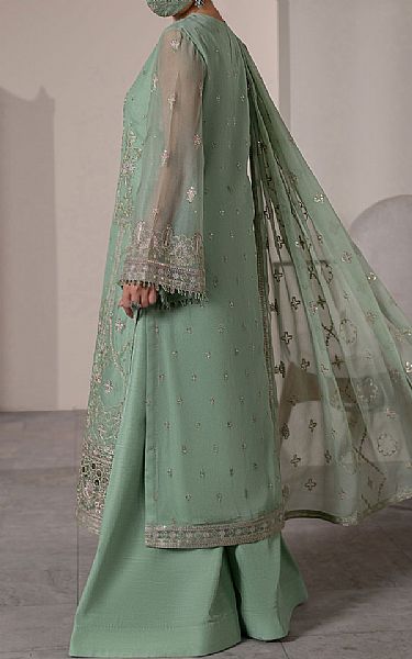 Flossie Mint Green Chiffon Suit | Pakistani Embroidered Chiffon Dresses USA- Image 2