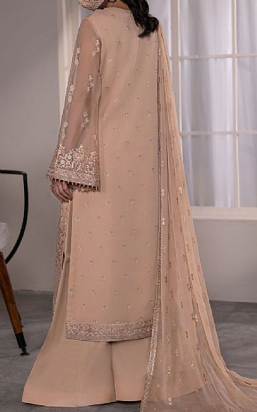 Flossie Peach Chiffon Suit | Pakistani Embroidered Chiffon Dresses USA- Image 2
