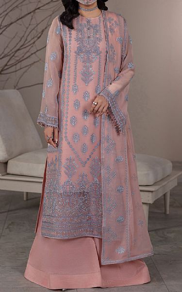 Flossie Rose Pink Chiffon Suit | Pakistani Embroidered Chiffon Dresses USA- Image 1