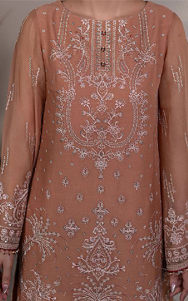 Flossie Brown Chiffon Suit | Pakistani Embroidered Chiffon Dresses USA- Image 2