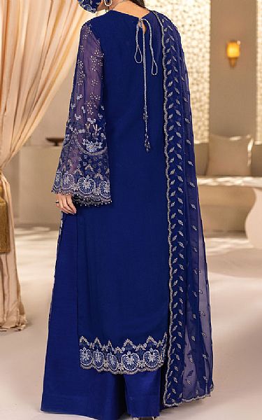 Flossie Royal Blue Chiffon Suit | Pakistani Embroidered Chiffon Dresses USA- Image 2