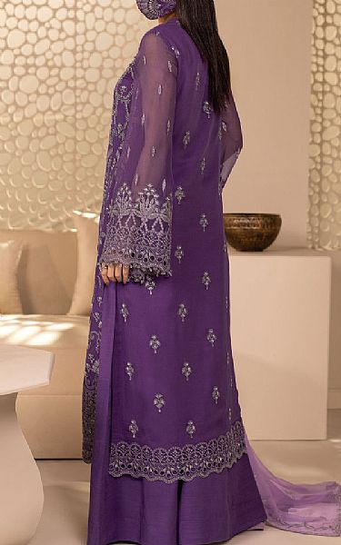 Flossie Purple Chiffon Suit | Pakistani Embroidered Chiffon Dresses USA- Image 2