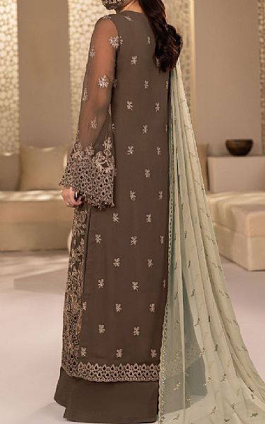 Flossie Grey/Green Chiffon Suit | Pakistani Embroidered Chiffon Dresses USA- Image 2