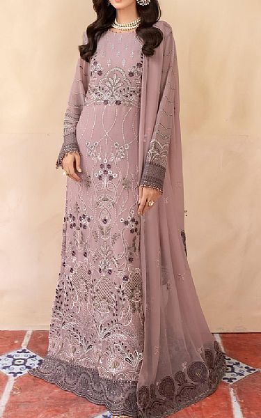 Flossie Lilac Chiffon Suit | Pakistani Embroidered Chiffon Dresses- Image 1
