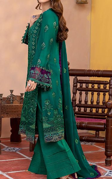 Flossie Teal Green Chiffon Suit | Pakistani Embroidered Chiffon Dresses- Image 2