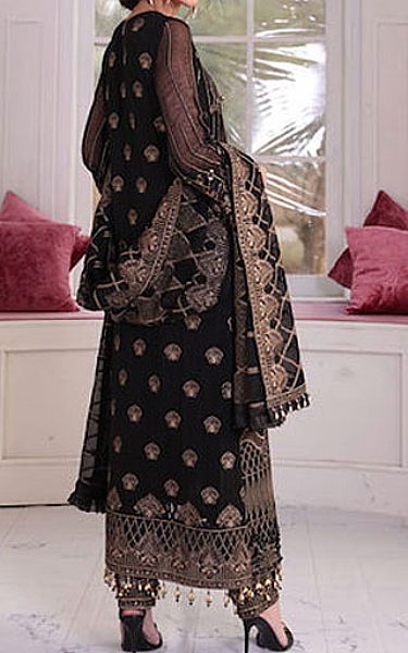 Flossie Black Chiffon Suit | Pakistani Embroidered Chiffon Dresses USA- Image 2