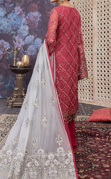 Flossie Tea Pink Chiffon Suit | Pakistani Embroidered Chiffon Dresses USA- Image 2
