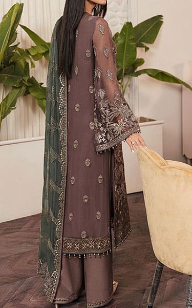 Flossie Mauve Chiffon Suit | Pakistani Embroidered Chiffon Dresses USA- Image 2