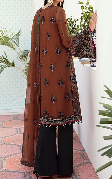 Sienna Brown Chiffon Suit | Pakistani Dresses in USA