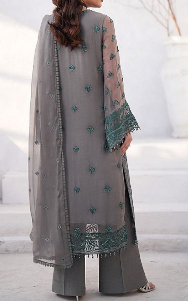 Flossie Grey Chiffon Suit | Pakistani Embroidered Chiffon Dresses USA- Image 2