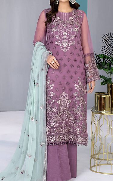 Flossie Mauve Chiffon Suit | Pakistani Embroidered Chiffon Dresses- Image 1