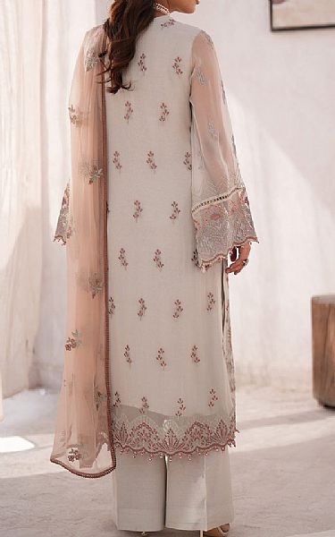 Flossie Off-white Chiffon Suit | Pakistani Embroidered Chiffon Dresses USA- Image 2