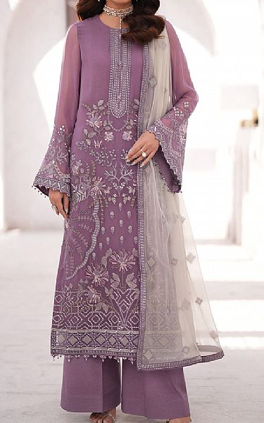 Flossie Mountbatten Pink Chiffon Suit | Pakistani Embroidered Chiffon Dresses USA- Image 1