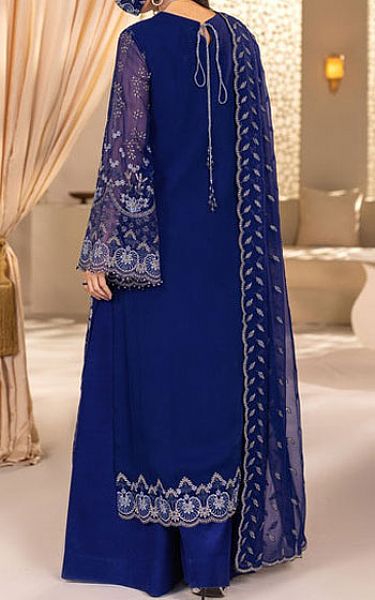 Flossie Royal Blue Chiffon Suit | Pakistani Embroidered Chiffon Dresses USA- Image 2