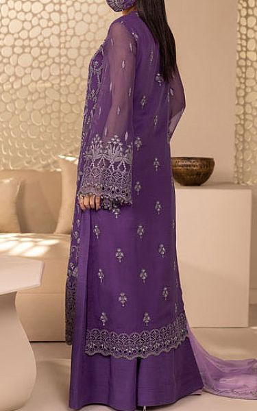 Flossie Plum Chiffon Suit | Pakistani Embroidered Chiffon Dresses USA- Image 2