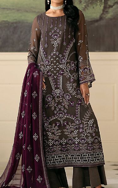 Flossie Judge Grey Chiffon Suit | Pakistani Embroidered Chiffon Dresses USA- Image 1