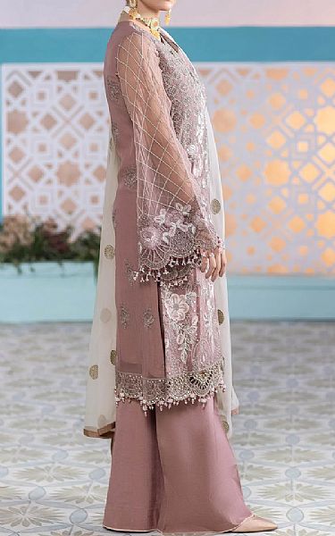 Flossie Tea Pink Chiffon Suit | Pakistani Embroidered Chiffon Dresses- Image 2
