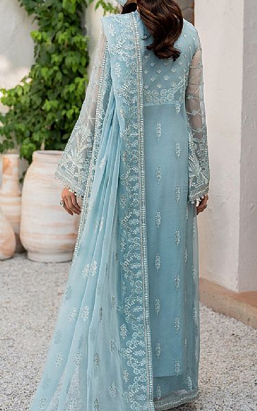 Flossie Sky Blue Chiffon Suit | Pakistani Embroidered Chiffon Dresses USA- Image 2