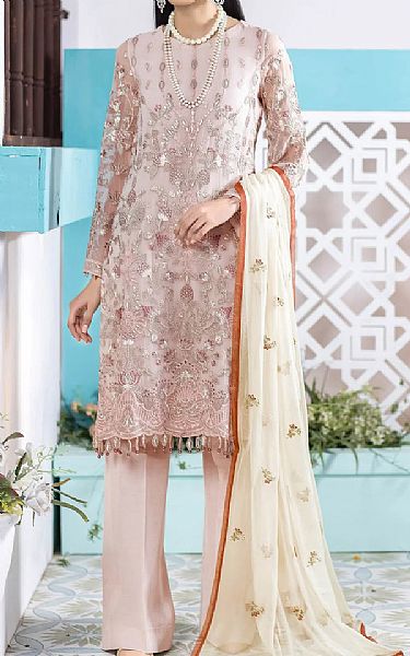 Flossie Ivory Chiffon Suit | Pakistani Embroidered Chiffon Dresses- Image 1