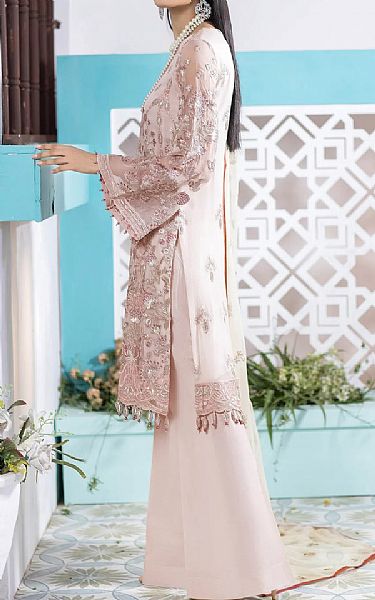Flossie Ivory Chiffon Suit | Pakistani Embroidered Chiffon Dresses- Image 2