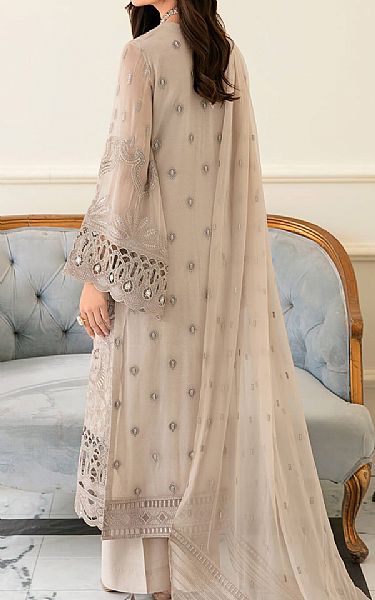 Flossie Beige Chiffon Suit | Pakistani Embroidered Chiffon Dresses- Image 2