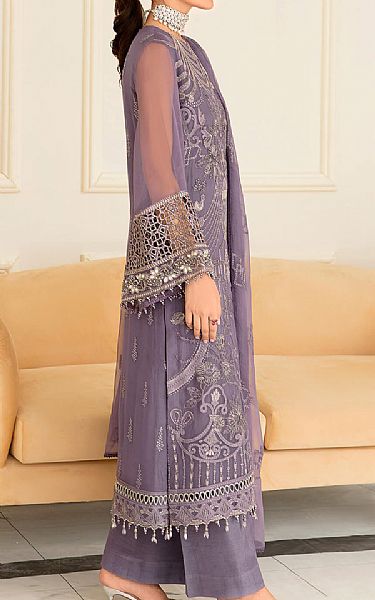 Flossie Lavender Chiffon Suit | Pakistani Embroidered Chiffon Dresses- Image 2