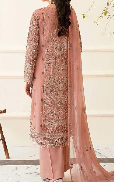 Flossie Tea Pink Chiffon Suit | Pakistani Embroidered Chiffon Dresses- Image 2