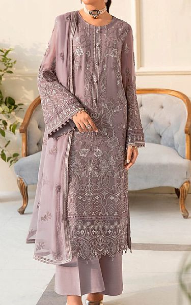 Flossie Mountbatten Pink Chiffon Suit | Pakistani Embroidered Chiffon Dresses- Image 1