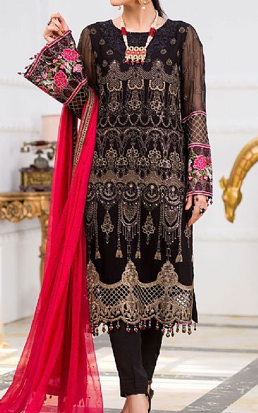 Black Chiffon Suit | Pakistani Dresses in USA